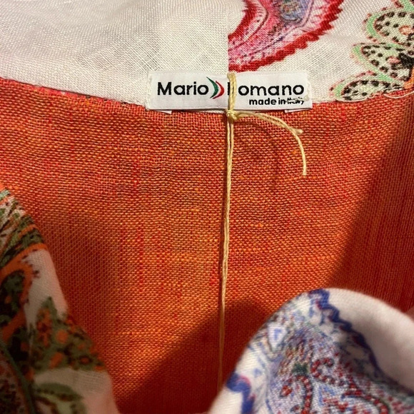 NWT Mario Romano Linen Cowl Neck Poncho Made in Italy - Picture 3 of 5